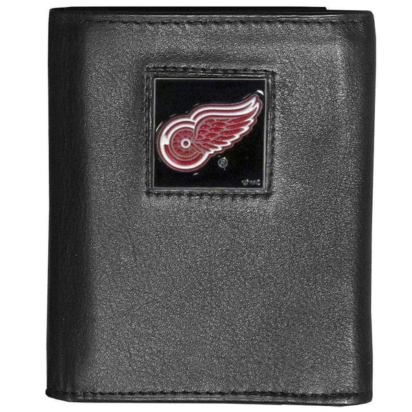 Wallets & Checkbook Covers NHL - Detroit Red Wings Deluxe Leather Tri-fold Wallet Packaged in Gift Box JM Sports-7