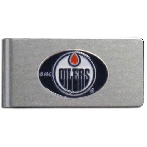 Wallets & Checkbook Covers NHL - Edmonton Oilers Brushed Metal Money Clip JM Sports-7