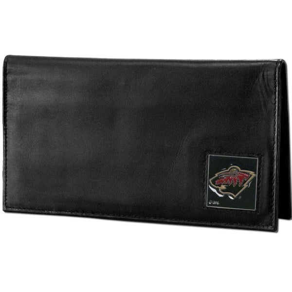 Wallets & Checkbook Covers NHL - Minnesota Wild Deluxe Leather Checkbook Cover JM Sports-7