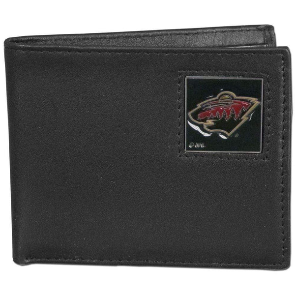 Wallets & Checkbook Covers NHL - Minnesota Wild Leather Bi-fold Wallet Packaged in Gift Box JM Sports-7