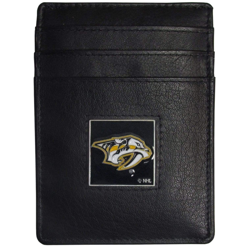 Wallets & Checkbook Covers NHL - Nashville Predators Leather Money Clip/Cardholder JM Sports-7