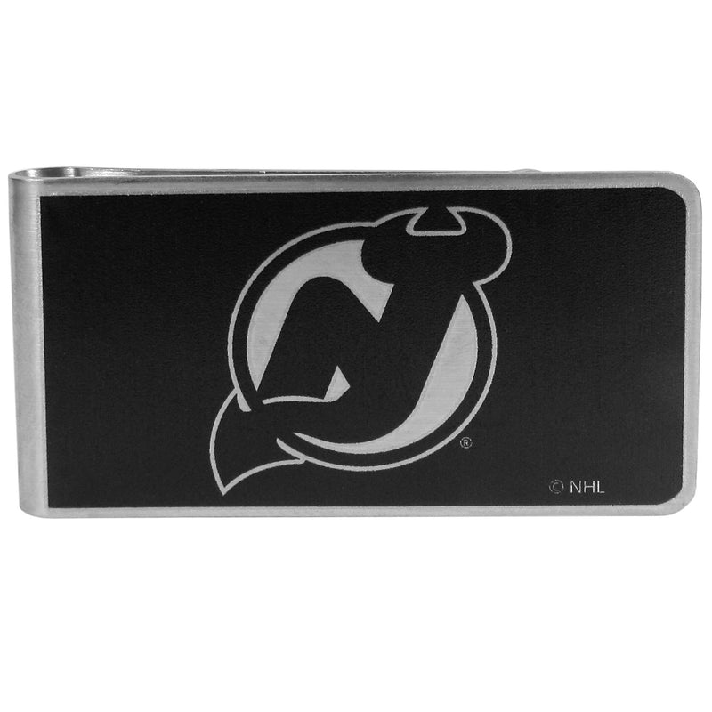 Wallets & Checkbook Covers NHL - New Jersey Devils Black and Steel Money Clip JM Sports-7