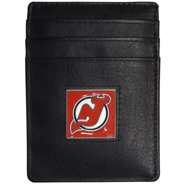Wallets & Checkbook Covers NHL - New Jersey Devils Leather Money Clip/Cardholder Packaged in Gift Box JM Sports-7