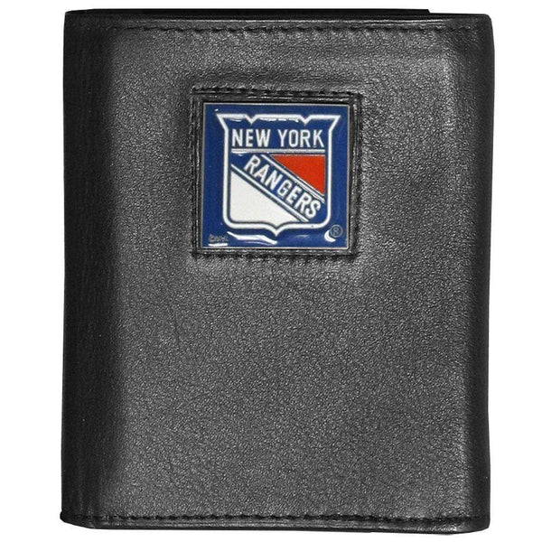 Wallets & Checkbook Covers NHL - New York Rangers Deluxe Leather Tri-fold Wallet Packaged in Gift Box JM Sports-7