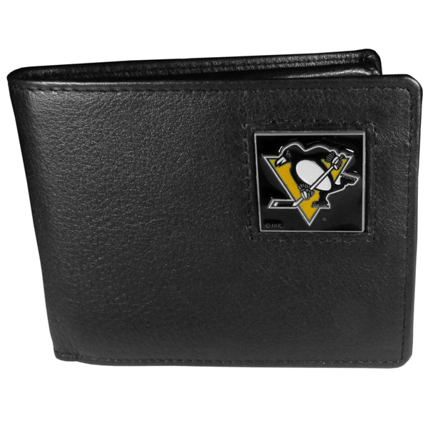 Wallets & Checkbook Covers NHL - Pittsburgh Penguins Leather Bi-fold Wallet Packaged in Gift Box JM Sports-7
