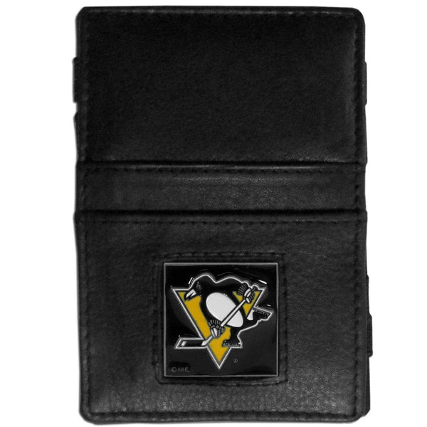 Wallets & Checkbook Covers NHL - Pittsburgh Penguins Leather Jacob's Ladder Wallet JM Sports-7