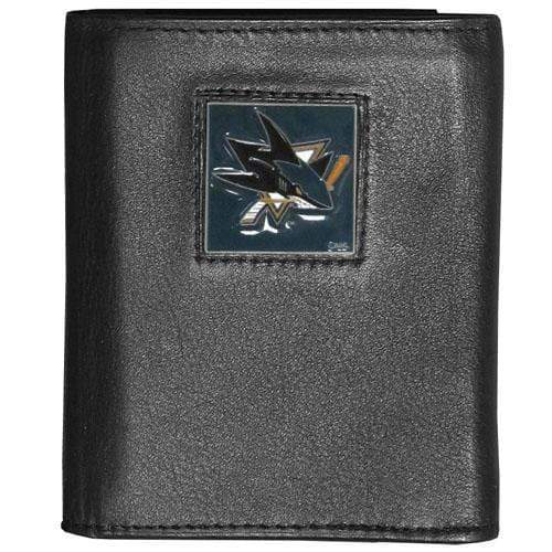 Wallets & Checkbook Covers NHL - San Jose Sharks Deluxe Leather Tri-fold Wallet JM Sports-7