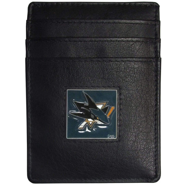 Wallets & Checkbook Covers NHL - San Jose Sharks Leather Money Clip/Cardholder JM Sports-7