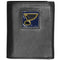 Wallets & Checkbook Covers NHL - St. Louis Blues Deluxe Leather Tri-fold Wallet Packaged in Gift Box JM Sports-7