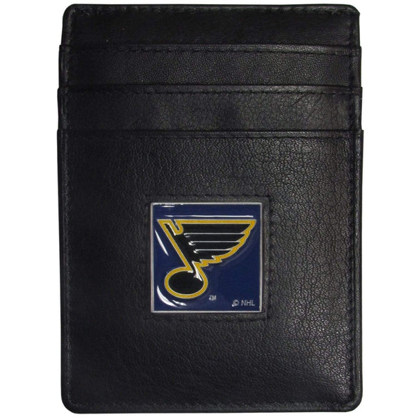 Wallets & Checkbook Covers NHL - St. Louis Blues Leather Money Clip/Cardholder Packaged in Gift Box JM Sports-7