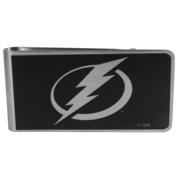 Wallets & Checkbook Covers NHL - Tampa Bay Lightning Black and Steel Money Clip JM Sports-7