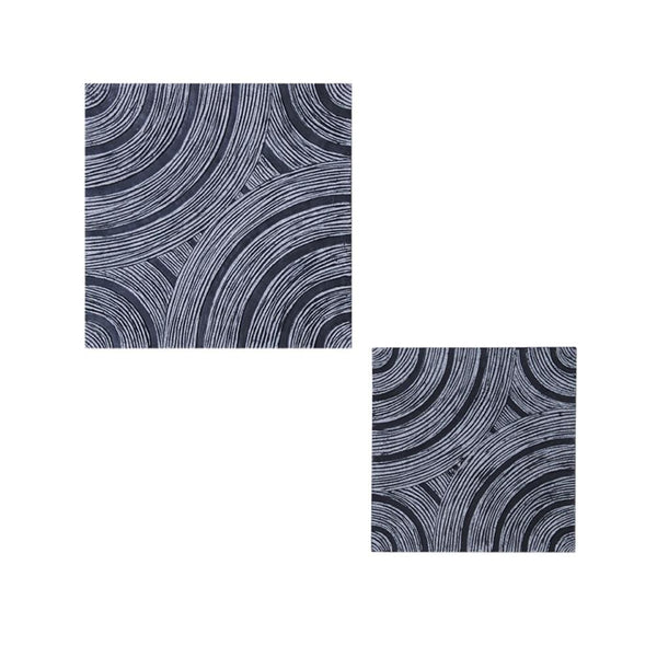 Walls Bedroom Wall Decor - 1" x 17" x 17" Gray, Lined Square - Wall Decor HomeRoots