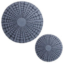 Walls Bedroom Wall Decor - 1" x 19" x 19" Sandstone, Fine Polished, Round with Stardust Pebble Finish - Wall Decor HomeRoots