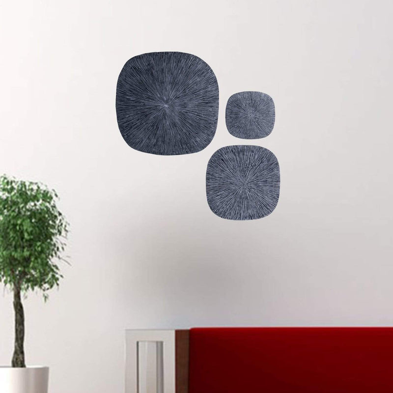 Walls Bedroom Wall Decor - 1" x 29" x 29" Gray, Sandstone, Ribbed, Square - Wall Decor HomeRoots
