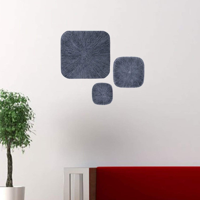 Walls Bedroom Wall Decor - 1" x 30" x 30" Sandstone, Ribbed Concave, Square - Wall Decor HomeRoots