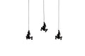 Walls Bedroom Wall Decor - 3.5" x 3.5" x 5.5" Black Climbing Man - Wall D√©cor 3-Pack HomeRoots