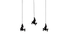 Walls Bedroom Wall Decor - 3.5" x 3.5" x 5.5" Black Climbing Man - Wall D√©cor 3-Pack HomeRoots