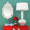 Walls Decorative Wall Mirrors - 15.25" X 0.5" X 23.25" White Baroque Mirror HomeRoots
