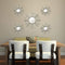 Walls Decorative Wall Mirrors - 15.5" X 0.79" X 15.5" 5Pcs Champagne Burst Wall Mirror HomeRoots