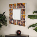 Walls Decorative Wall Mirrors - 17'.5" X 17'.5" X 1'.75" Gold Metal, Glass Hanging Wall Mirror HomeRoots