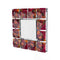 Walls Decorative Wall Mirrors - 17'.5" X 17'.5" X 1'.75" Red Metal, Glass Hanging Wall Mirror HomeRoots