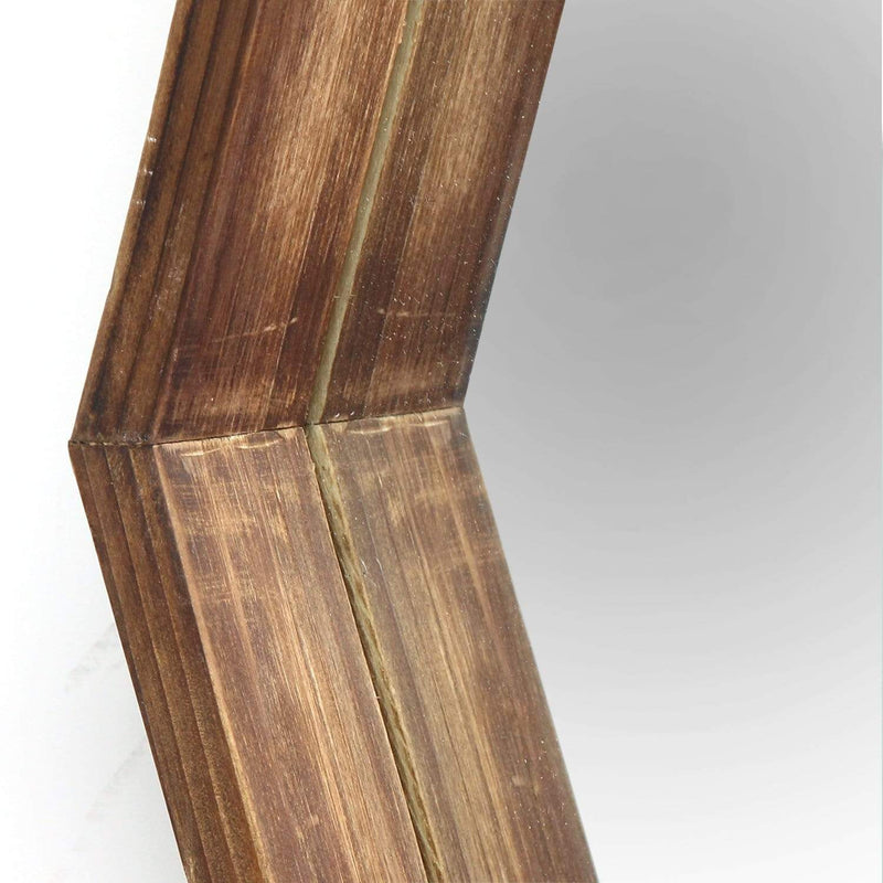 Walls Decorative Wall Mirrors - 20.47" X 1.97" X 27.5" Handcrafted Wood Mirror With Decorative Frame HomeRoots