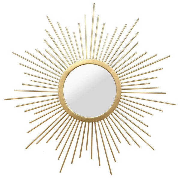 Walls Decorative Wall Mirrors - 20" X 1" X 20" Gold Wall Mirror Solid Metal HomeRoots