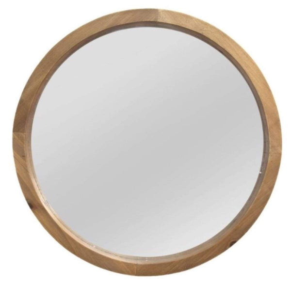 Walls Decorative Wall Mirrors - 20" X 2.25" X 20" Natural Wood Grain Mirror HomeRoots
