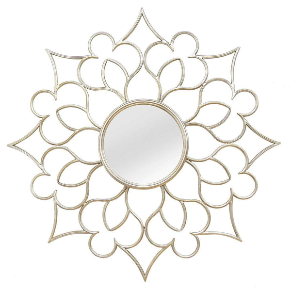 Walls Decorative Wall Mirrors - 24" X 1.75" X 24" Silver Solid Metal Wall Mirror HomeRoots