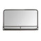 Walls Decorative Wall Mirrors - 24" X 4" X 14" Gunmetal Metal Mirror With Shelf HomeRoots
