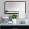 Walls Decorative Wall Mirrors - 24" X 4" X 14" Gunmetal Metal Mirror With Shelf HomeRoots