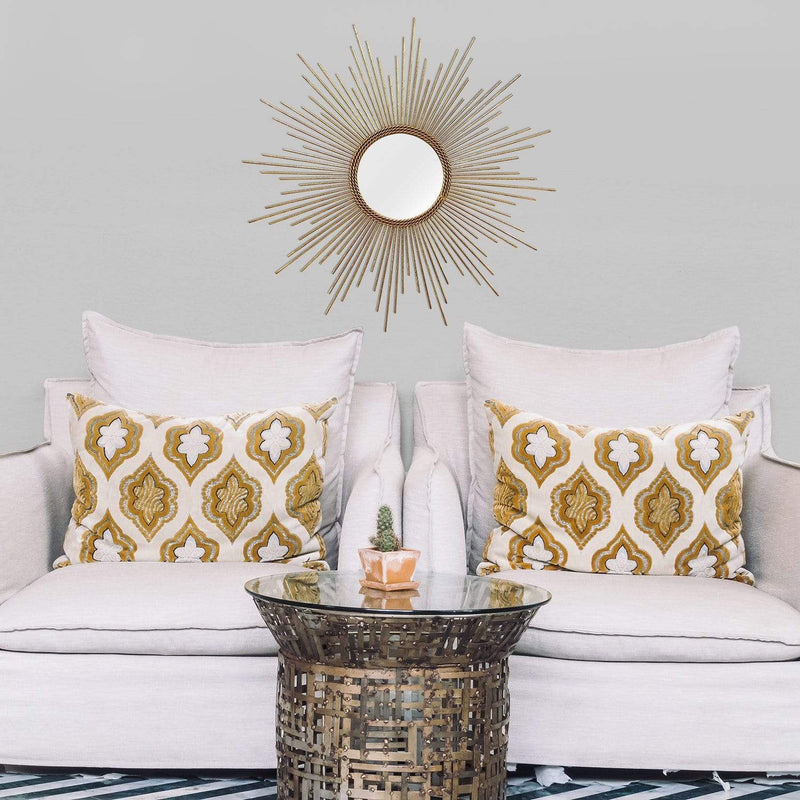 Walls Decorative Wall Mirrors - 26" X 1.25" X 26" Gold Simple Yet Striking Wall Mirror HomeRoots