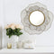 Walls Decorative Wall Mirrors - 28.25" X 2.5" X 28.25" Gold Flower Shape Wall Mirror HomeRoots