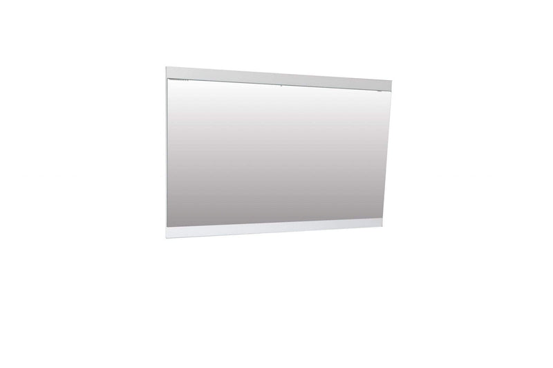 Walls Decorative Wall Mirrors - 30" X 1" X 48" White Glass Mirror HomeRoots