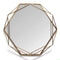 Walls Decorative Wall Mirrors - 31.5" X 3.15" X 29.53" Gold Octagon-Shaped Wall Mirror HomeRoots