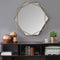 Walls Decorative Wall Mirrors - 31.5" X 3.15" X 29.53" Gold Octagon-Shaped Wall Mirror HomeRoots