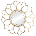 Walls Decorative Wall Mirrors - 32.28" X 0.98" X 32.28" Distressed Antique Bronze Solid Metal Wall Mirror HomeRoots