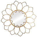Walls Decorative Wall Mirrors - 32.28" X 0.98" X 32.28" Distressed Antique Bronze Solid Metal Wall Mirror HomeRoots
