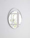 Walls Decorative Wall Mirrors - Medium Round Mirror In Matte White. Polished Stainless Steel Frame. HomeRoots