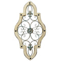 Walls Dining Room Wall Decor - 15.94" X 0.79" x 30.51" Teal on White Ornate Panel Wall Decor HomeRoots