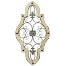 Walls Dining Room Wall Decor - 15.94" X 0.79" x 30.51" Teal on White Ornate Panel Wall Decor HomeRoots