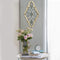 Walls Dining Room Wall Decor - 15.94" X 0.79" x 30.51" Teal on White Ornate Panel Wall Decor HomeRoots