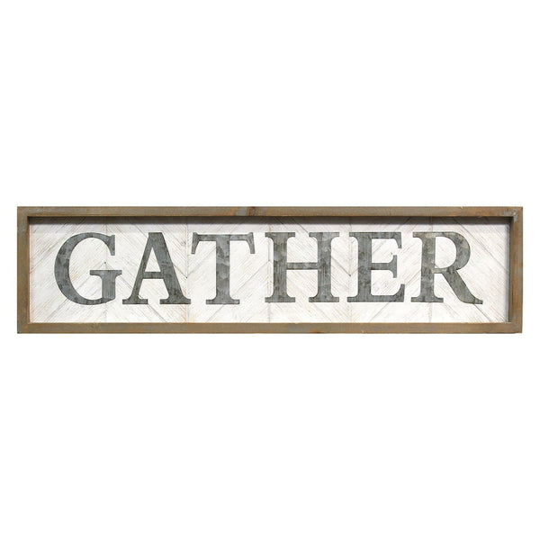Walls Dining Room Wall Decor - 31.5" X 1.18" X 7.87" Natural Wood Gather Wall Decor HomeRoots