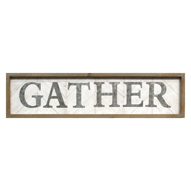 Walls Dining Room Wall Decor - 31.5" X 1.18" X 7.87" Natural Wood Gather Wall Decor HomeRoots