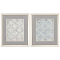 Walls Home Wall Decor - 18" X 21" Champagne Gold Color Frame Blue Wall (Set of 2) HomeRoots