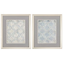 Walls Home Wall Decor - 18" X 21" Champagne Gold Color Frame Blue Wall (Set of 2) HomeRoots