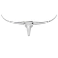 Walls Home Wall Decor - 2" x 38" x 10" Buffed, Long Horn - Wall Bust HomeRoots