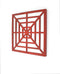Walls Living Room Wall Decor - 1.25" x 23.25" x 23.25" 23.25" x 1.25" x 23.25 Red, Mirrored, Wooden - Wall Decor HomeRoots