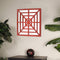 Walls Living Room Wall Decor - 1.25" x 23.25" x 23.25" 23.25" x 1.25" x 23.25 Red, Mirrored, Wooden - Wall Decor HomeRoots