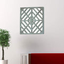 Walls Living Room Wall Decor - 1.25" x 23.25" x 23.25" Blue, Mirrored, Square, Wooden - Wall Decor HomeRoots